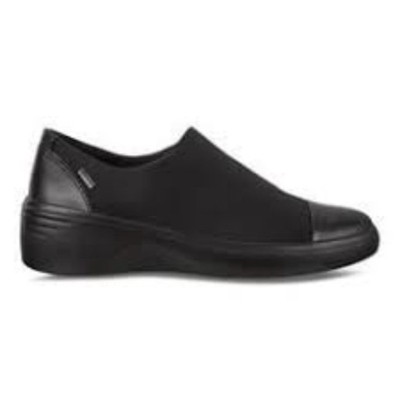 Shoes - Ecco Women's Black Goretex Waterproof Slip-On Loafer Shoes Size 11-11 1/2.
